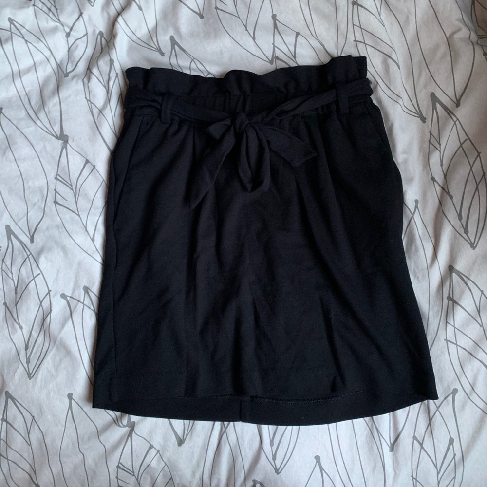DYNAMITE Belted Paperbag Mini Skirt